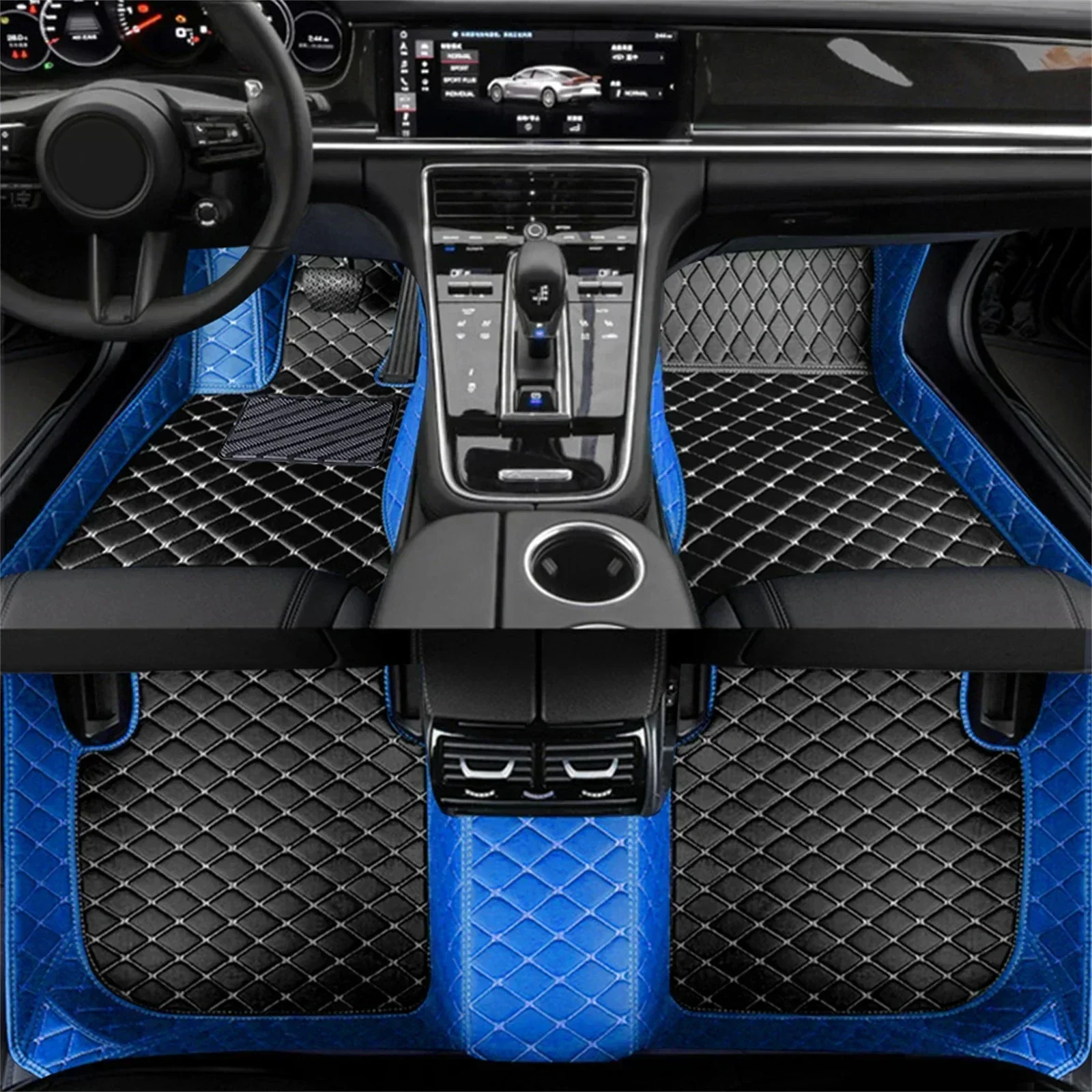 Color Splicing Car Floor Mats  - Car Floor Mat ulasan dan harga