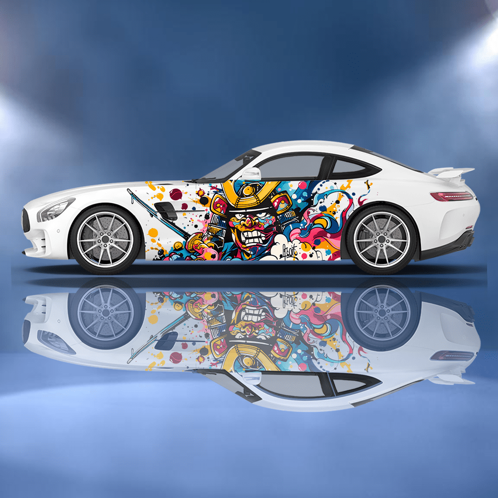 Colored Japanese Samurai Graff - Car Accessories Japanese ulasan dan harga