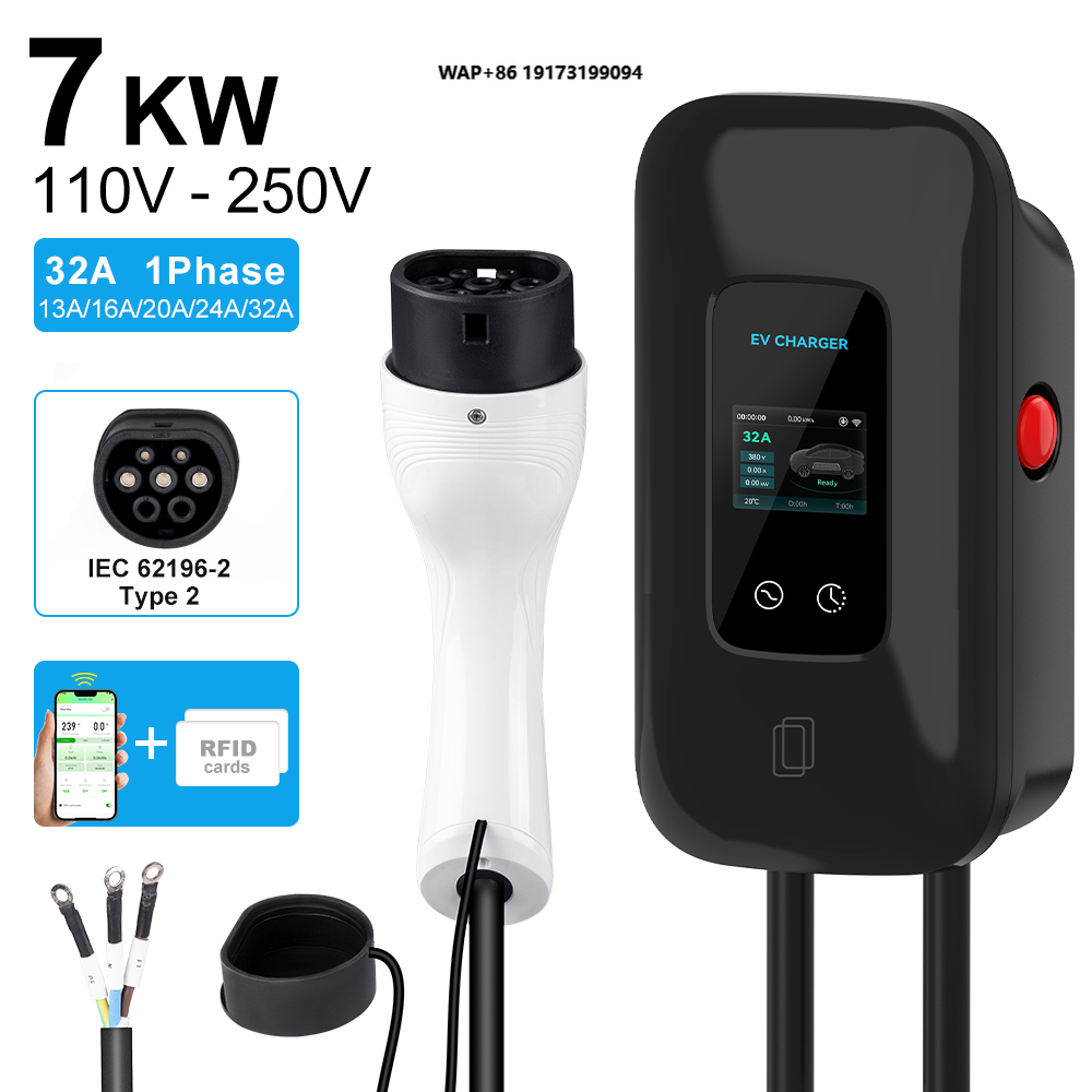 Ev Charger 220V 7KW 32A 1 Phas - Car Charger ulasan dan harga